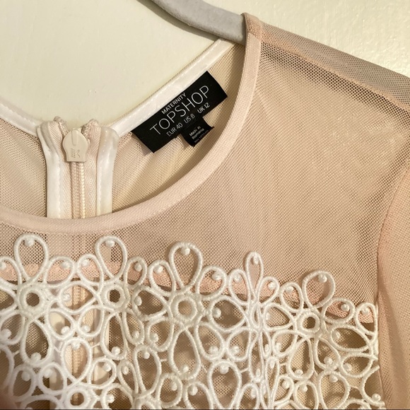 Topshop pink lace maternity shift dress - Picture 4 of 6